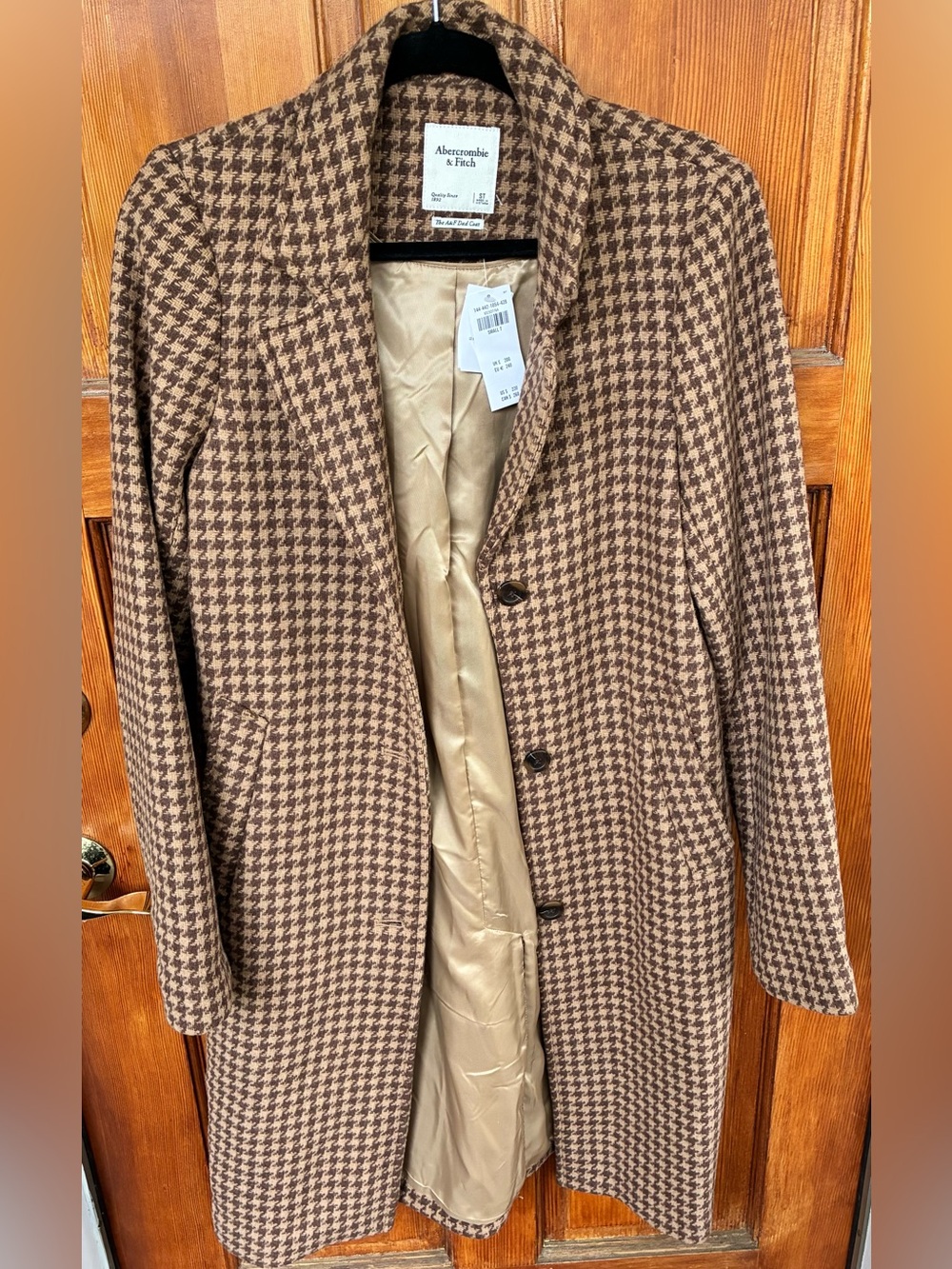 Abercrombie Houndstooth Dad Coat